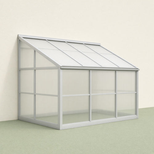 4x8 Lean-To Greenhouse Kit, Hillside Greenhouse